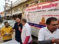 Distribution of coronavirus preventive homeo medicine at Kiran mandi market , Gorakpur