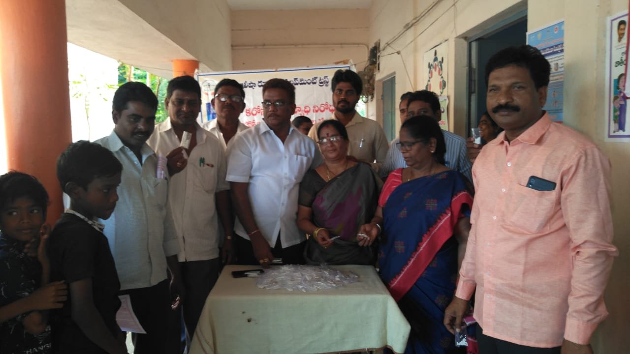 Coronavirus preventive medicine distributed by UARDT at Kode Venkatrao Municipal High School, Tadepalligudem on 18-March-2020