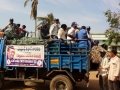 Rice and necessaires distribution to the victims of Cyclone Hudhud at Visakhapatnam