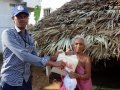 Rice and necessaires distribution to the victims of Cyclone Hudhud at Visakhapatnam