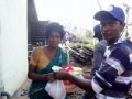 Rice and necessaires distribution to the victims of Cyclone Hudhud at Visakhapatnam