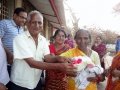 Rice and necessaires distribution to the victims of Cyclone Hudhud at Visakhapatnam