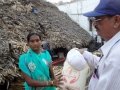 Rice and necessaires distribution to the victims of Cyclone Hudhud at Visakhapatnam