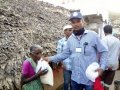 Rice and necessaires distribution to the victims of Cyclone Hudhud at Visakhapatnam