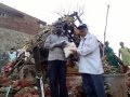Rice and necessaires distribution to the victims of Cyclone Hudhud at Visakhapatnam