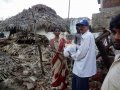 Rice and necessaires distribution to the victims of Cyclone Hudhud at Visakhapatnam