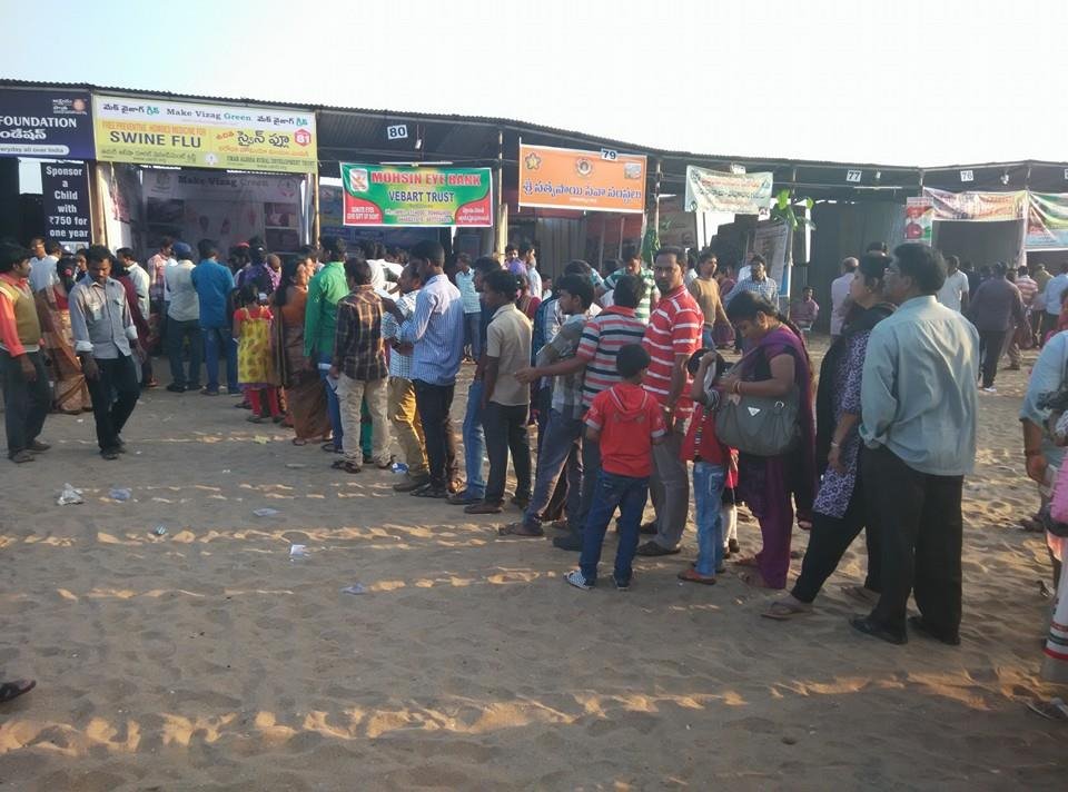 Distributing SWINE FLU Preventive medicine on 24 Jan 2015 at RK beach