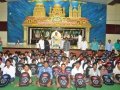 Dr.Umar Alisha, UARDT chairman, ​distributed school bags to 125 students of R.R.BH.R BC boys hostel pithapuram on the occasion of Guru Pournami at Sri Viswa Vizanan Aadhyatmika Peetham new Ashram Premises