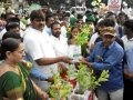 Telangana State Greater Hyderabad Municipal Corporation Mayor Bonthu Rammohan Garu distributing the free plants to the people at KBR National Park through our Trust UARDT. Biodiversity Director also participated in the program.
