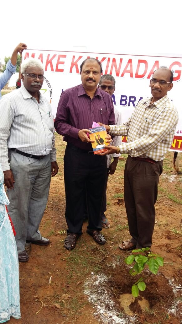 World Environment Day  Rally - DFO Sri AVSRK Appanna planting a sapling at Kakinada Ashram.