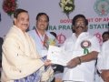 Dr Umar Alisha, Umar Alisha Rural Development Trust, receiving Biodiversity Conserver Award from Shri Sidda Raghava Rao, Hon'ble Minister of Environment, Forests, Science & Technology, Government of Andhra Pradesh