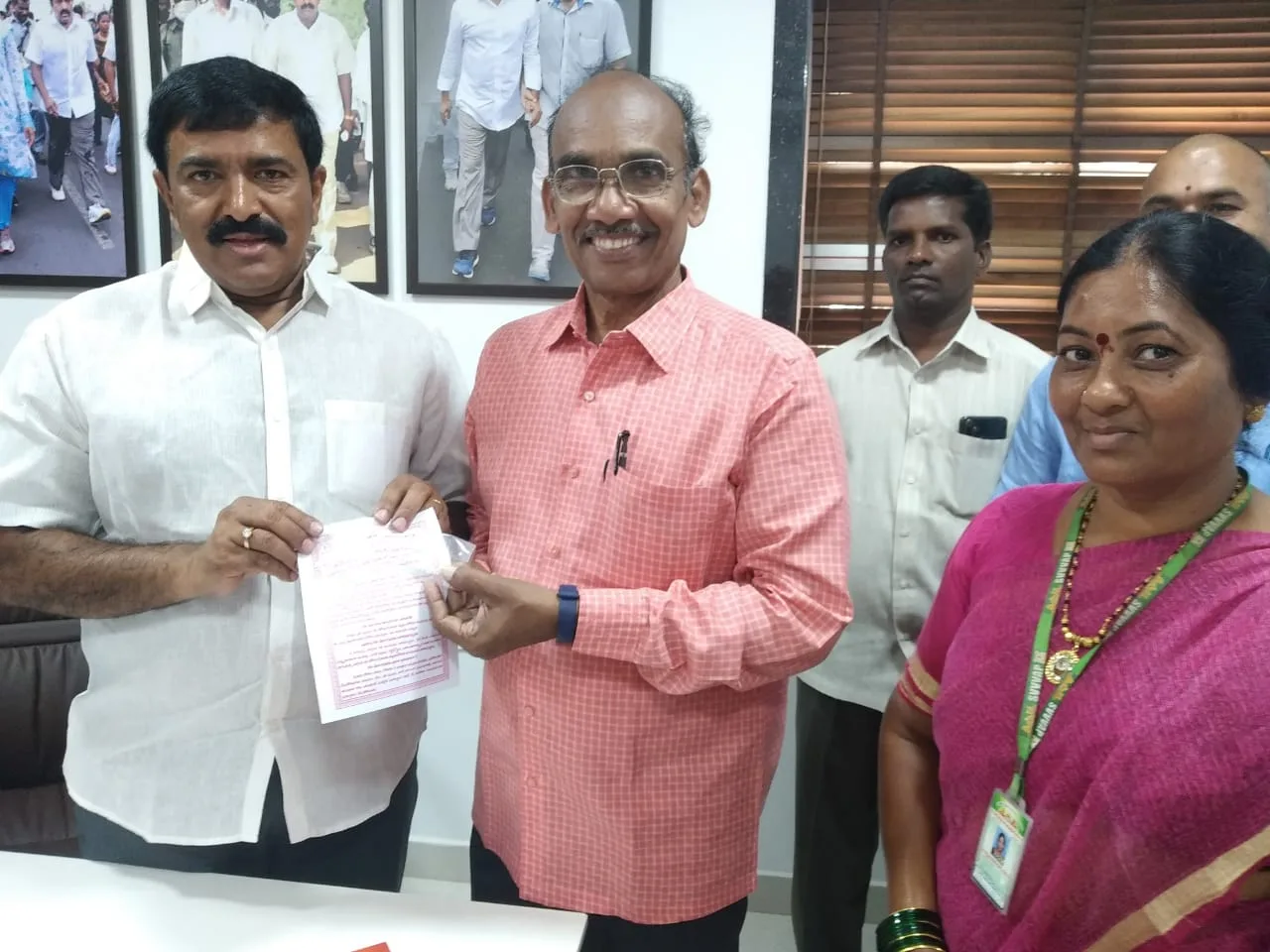 Coronavirus preventive medicine distributed by UARDT to MLA Sri Dwarampudi Chandra Sekhara Reddy at Kakinada, East Godavari District on 25-Feb-2020