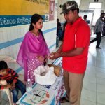 UARDT volunteer distributing free medicine at Government hospital pithapuram