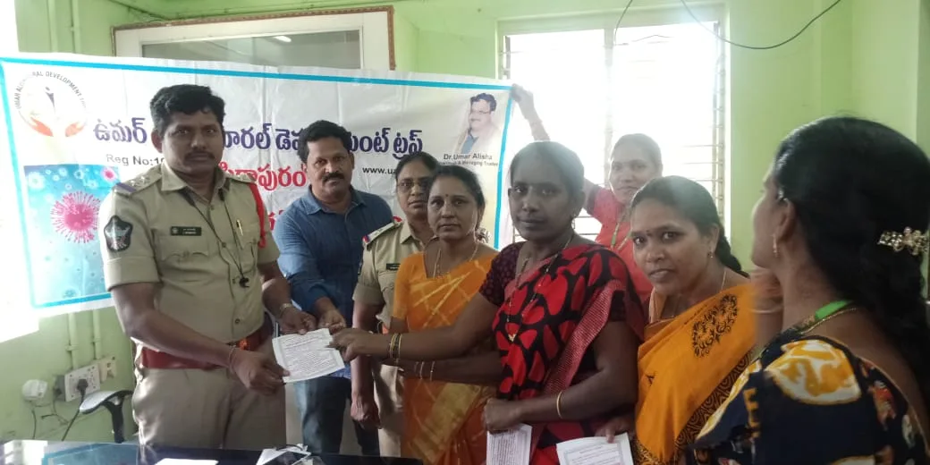 Coronavirus preventive medicine distributed by UARDT to Police at Undarajavaram on 27-Feb-2020