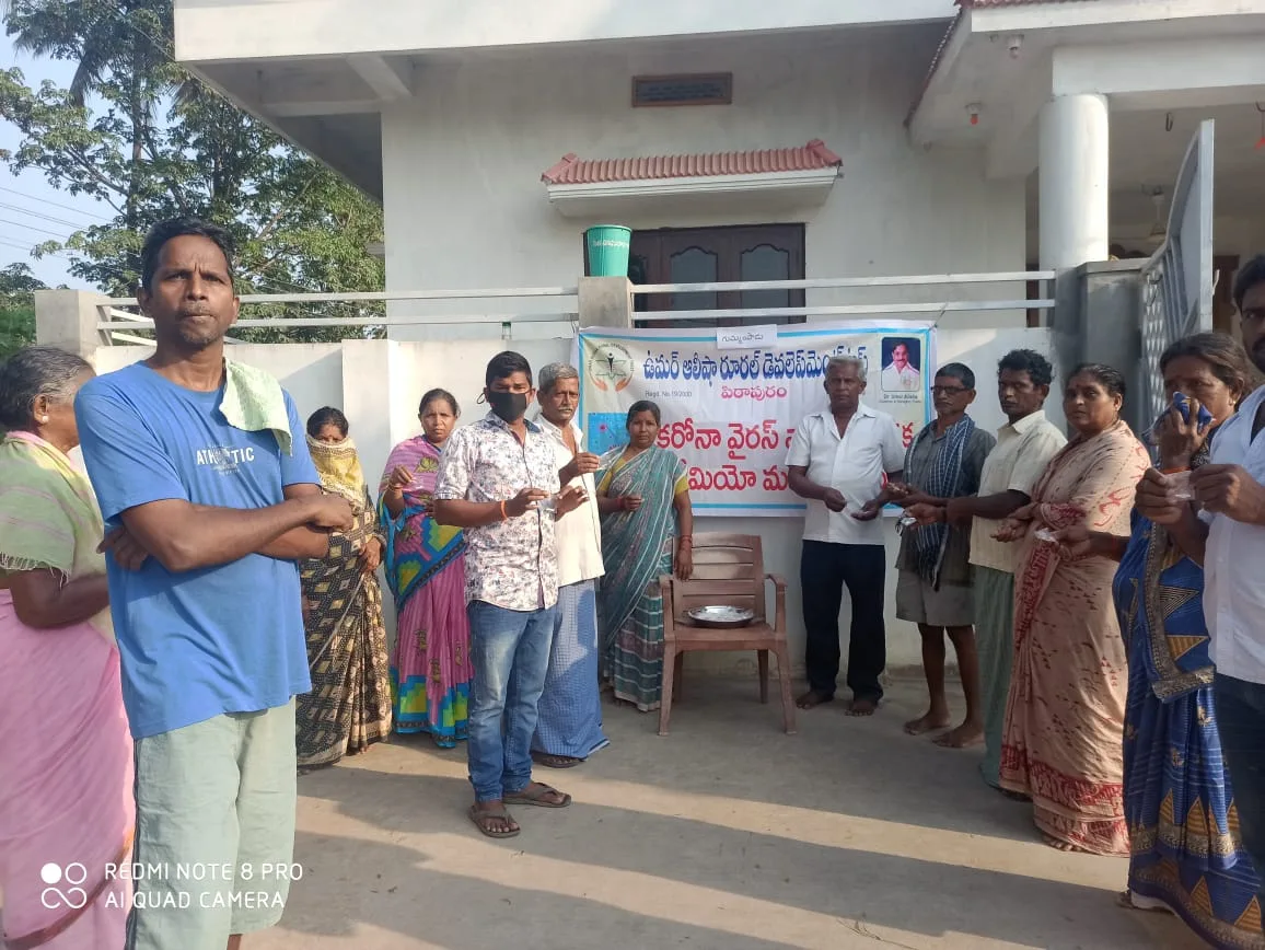 Coronavirus preventive medicine distributed by UARDT at Gummampadu Village on 01-Apr-2020