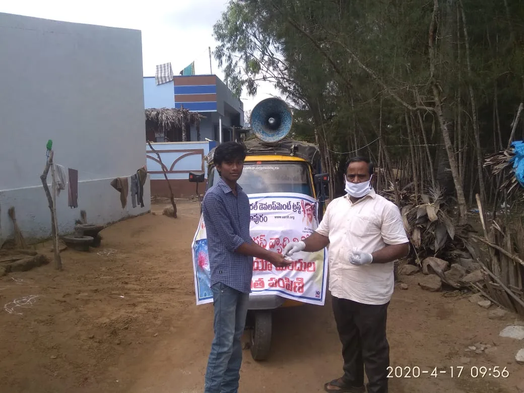 UARDT distributed Coronavirus preventive Homeo medicine at Villages in Todamgi Mandal on 17-Apr-2020
