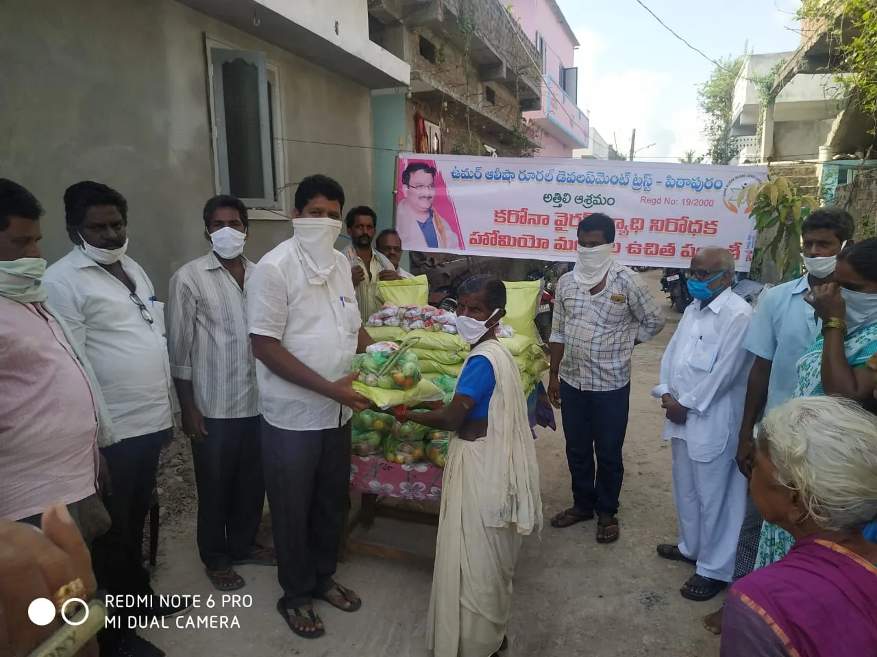 UARDT distributed Rice, Vegetables, Groceries at Ganapavarm Mandal, Kommaru on 08-May-2020