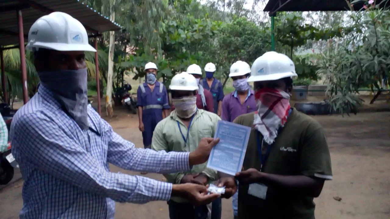 UARDT distributed Coronavirus preventive Homeo Medicine at Gangavaram Port Limited, Visakhapatnam on 06-May-2020