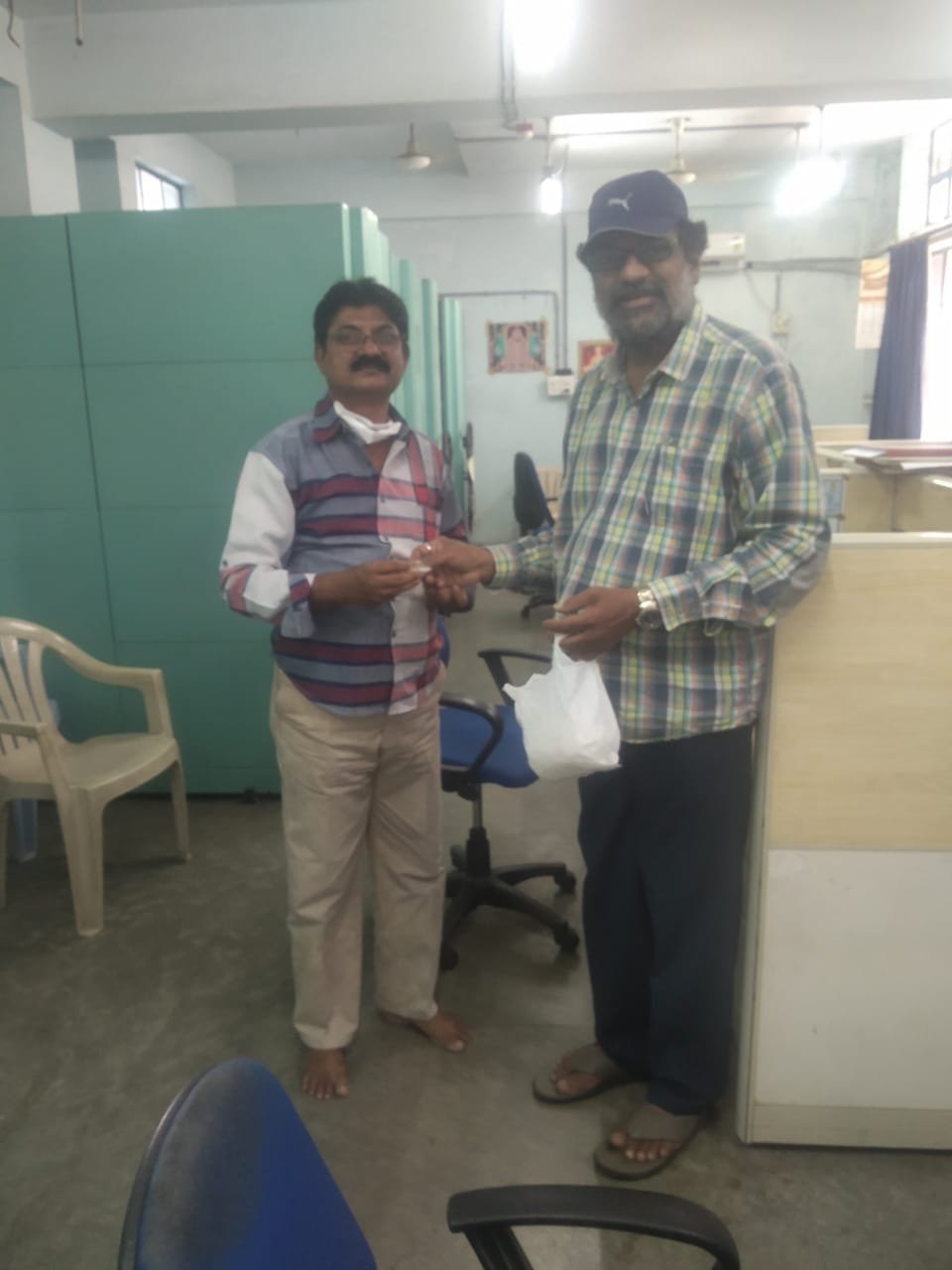 UARDT distributed Coronavirus preventive Homeo Medicine at P.F Office Visakhapatnam on 04-May-2020