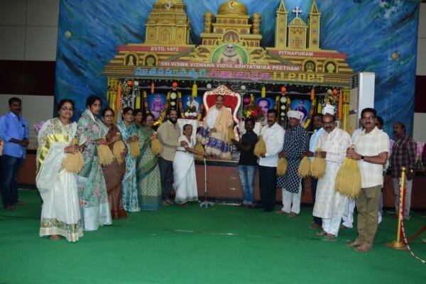 Distributed grain sticks for birds and donated sewing machine on 1-Jan-2025