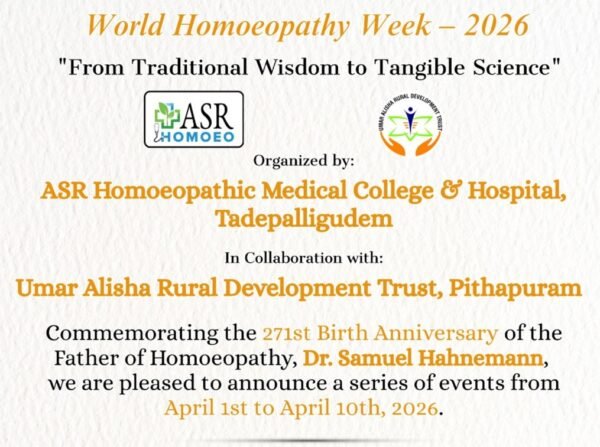 World Homoeopathy Week – 2026 
