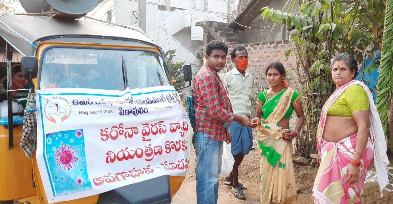 Coronavirus preventive medicine distributed by UARDT at Day 3 Pithapuram on 04-April-2020