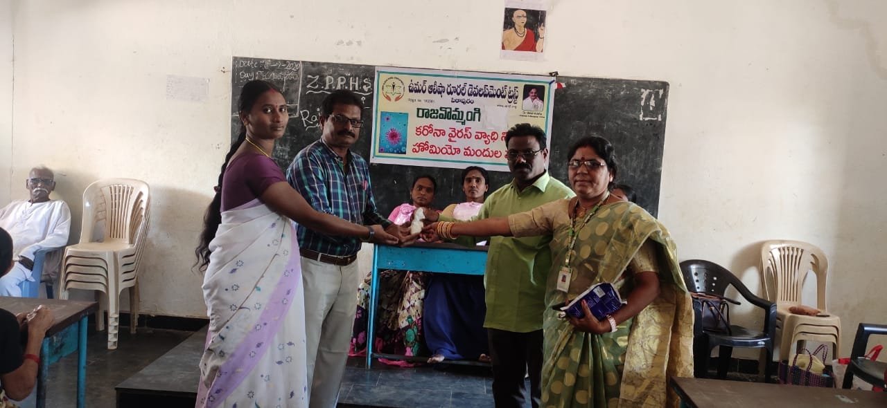 Coronavirus preventive medicine distributed by UARDT at  Rajavommangi Tribal Villages on 5-Feb-2020