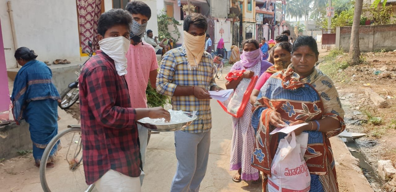 Coronavirus preventive medicine distributed at Vallurupalle Village, West Godavari District on 17-Apr-2020