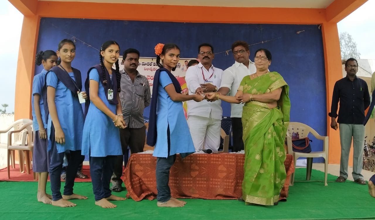 Coronavirus preventive medicine distributed by UARDT at Zilla Parishad High School (ZPHS), Kaikaram Village, Unguturu Mandal on 04-March-2020