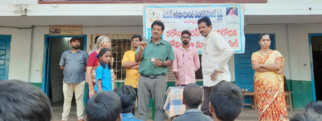 Coronavirus preventive medicine distributed by UARDT at R.R.BH.R-Govt High School, Pithapuram on 04-March-2020
