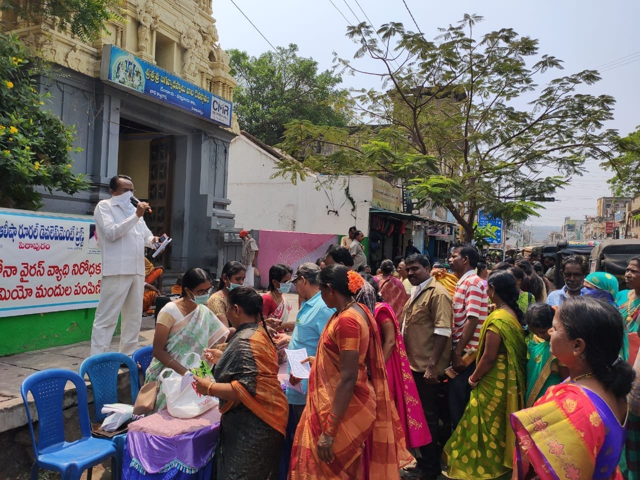 Coronavirus preventive medicine distributed by UARDT at Sri Jagannatha Swamy Temple, Visakhapatnam on 18-March-2020