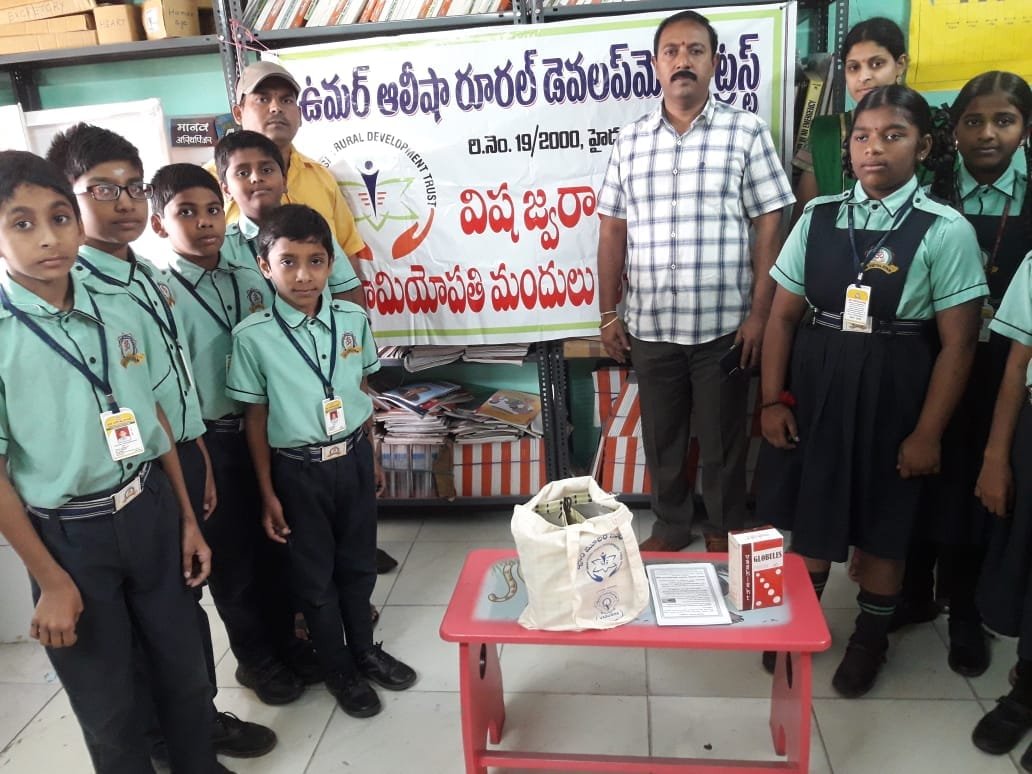 Coronavirus preventive medicine distributed by UARDT at Vanasthalipuram, Hyderabad on 03 Feb 2020