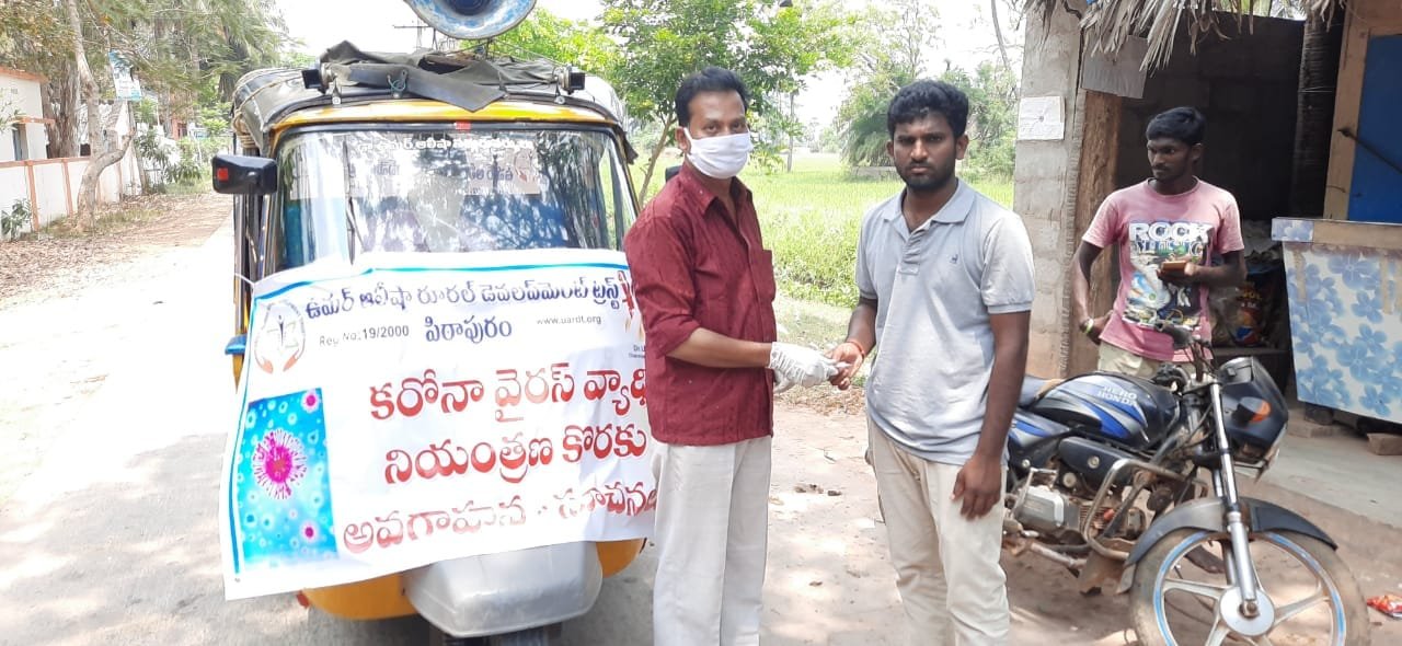 Coronavirus preventive medicine distributed by UARDT at Day 4 Pithapuram on 05-April-2020