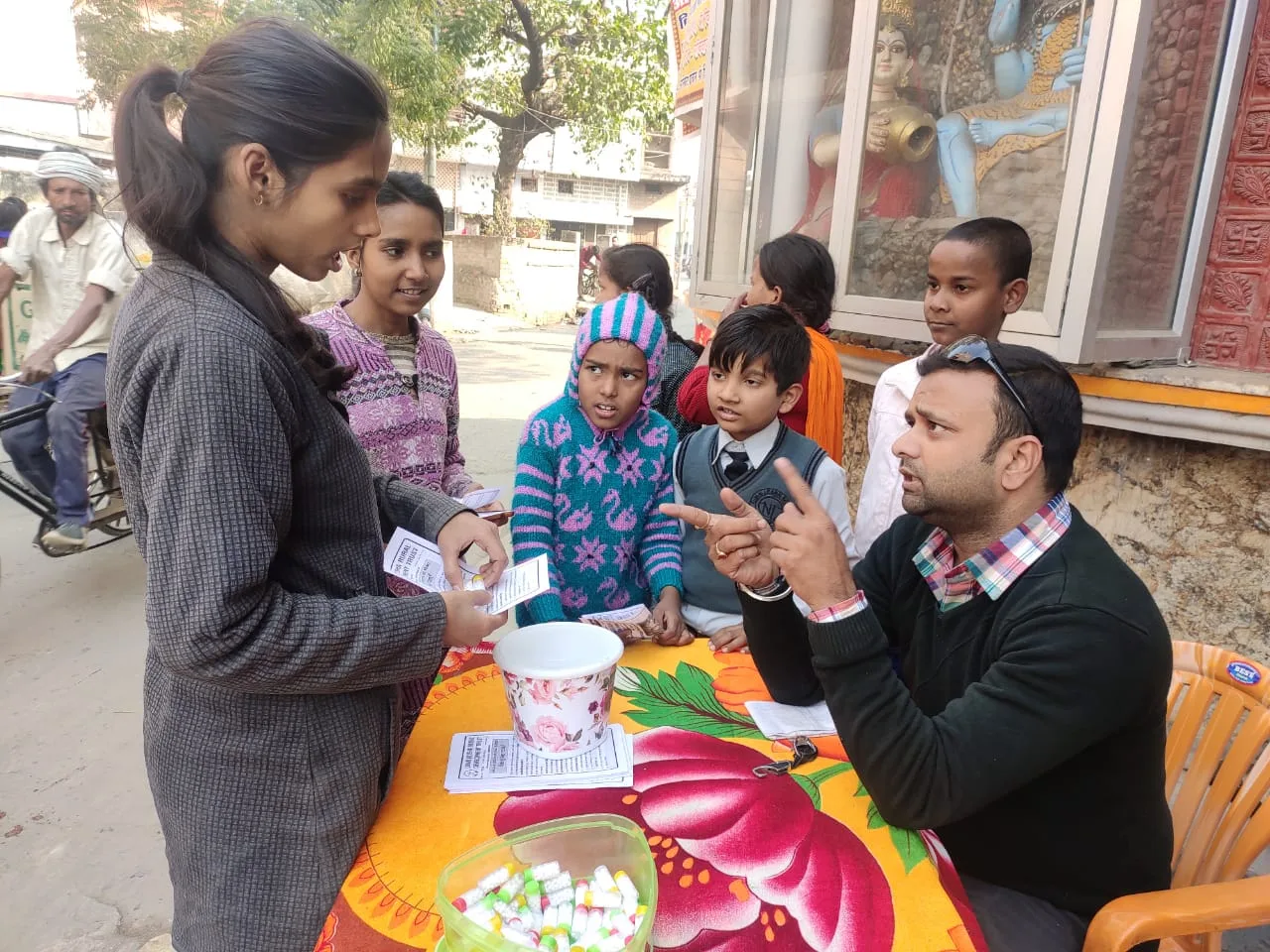 Coronavirus preventive medicine distributed by UARDT at Diwaan Bazar, Gorakhpur on 11-Feb-2020
