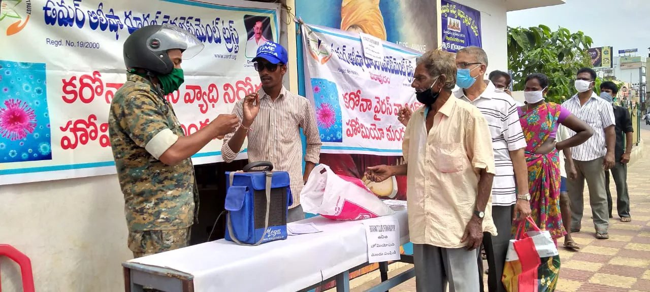 Coronavirus preventive medicine distributed at Fort Area, Vizianagaram on 08-April-2020
