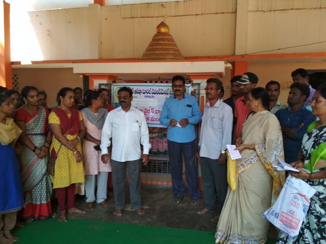 Coronavirus preventive medicine distributed by UARDT at Open School, Z.P.High School, APSP(Q), Kakinada on 23-Feb-2020