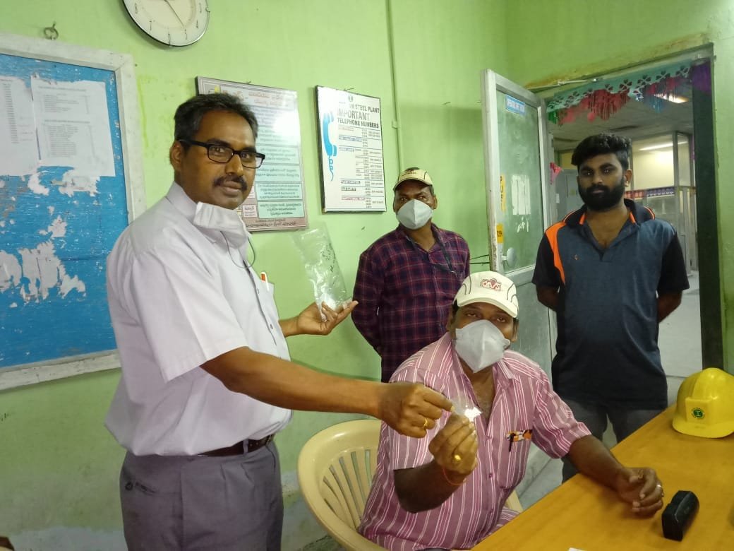 Coronavirus preventive medicine distributed by UARDT at Steel Plant, Visakhapatnam on 31-March-2020 and 01-April-2020