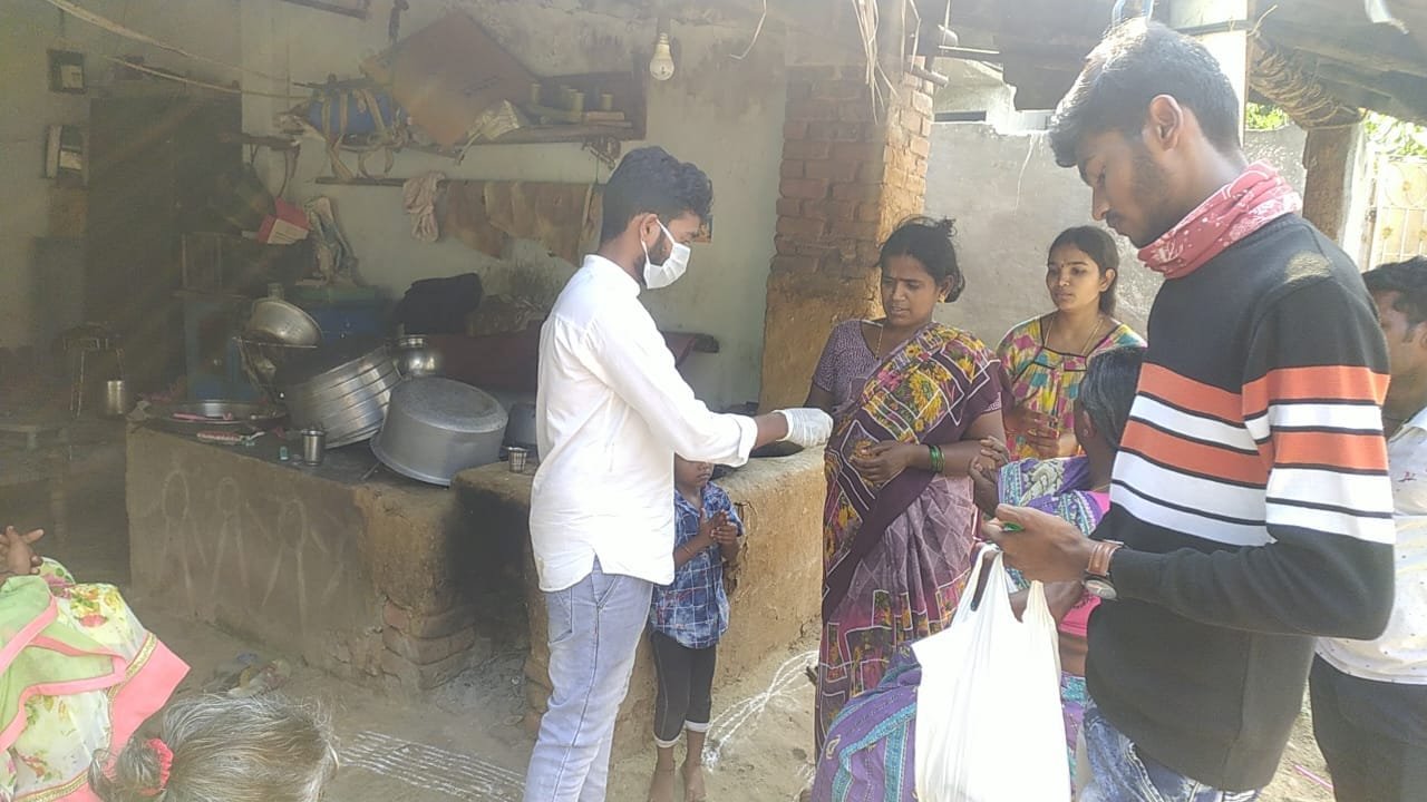Coronavirus preventive medicine distributed by UARDT at Voolapalli Village on 25-March-2020