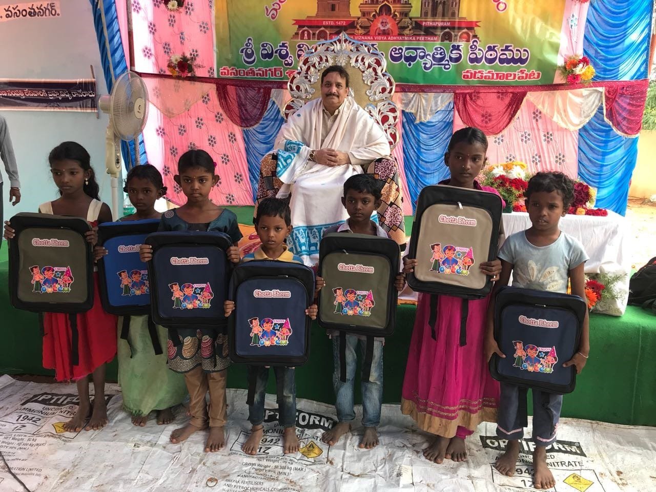 Blankets and School Bags Distribution in RamarajuKandrika, Chittoor