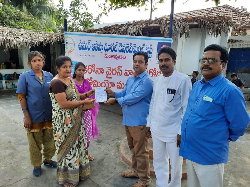 Coronavirus preventive medicine distributed by UARDT at Umar Alisha Public School, pithapuram on 03-Feb-2020